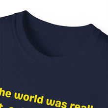 Load image into Gallery viewer, Flat Earth Cat Pusher. Unisex Ultra Cotton Tee