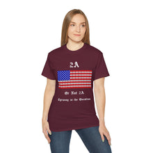 Load image into Gallery viewer, 2A. Pistol Stripes flag. Tyranny is the Question. Unisex Ultra Cotton Tee