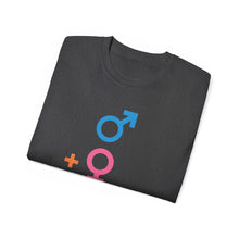 Load image into Gallery viewer, Male + Female = 2. Unisex Ultra Cotton Tee