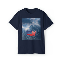 Load image into Gallery viewer, God Holds America in His Hands. Unisex Ultra Cotton Tee