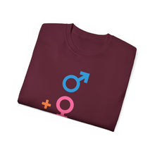 Load image into Gallery viewer, Male + Female = 2. Unisex Ultra Cotton Tee