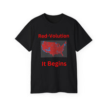 Load image into Gallery viewer, Red-Volution. It Begins. Election Map 2024. Unisex Ultra Cotton Tee