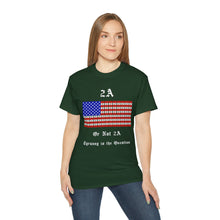 Load image into Gallery viewer, 2A. Pistol Stripes flag. Tyranny is the Question. Unisex Ultra Cotton Tee