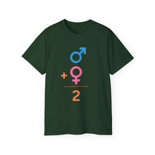 Load image into Gallery viewer, Male + Female = 2. Unisex Ultra Cotton Tee