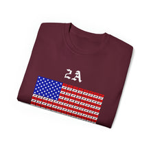 Load image into Gallery viewer, 2A. Pistol Stripes flag. Tyranny is the Question. Unisex Ultra Cotton Tee