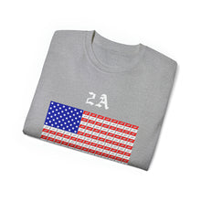 Load image into Gallery viewer, 2A. Pistol Stripes flag. Tyranny is the Question. Unisex Ultra Cotton Tee