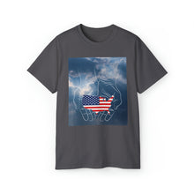 Load image into Gallery viewer, God Holds America in His Hands. Unisex Ultra Cotton Tee