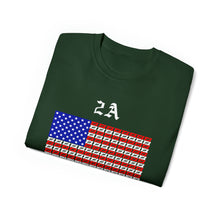 Load image into Gallery viewer, 2A. Pistol Stripes flag. Tyranny is the Question. Unisex Ultra Cotton Tee