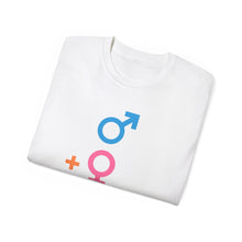 Load image into Gallery viewer, Male + Female = 2. Unisex Ultra Cotton Tee