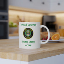 Load image into Gallery viewer, Proud Veteran - U.S. Army - White Mug, 11oz