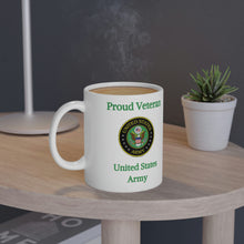 Load image into Gallery viewer, Proud Veteran - U.S. Army - White Mug, 11oz
