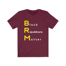 Load image into Gallery viewer, BLM. "Black Republicans Matter." Unisex Jersey Short Sleeve Tee