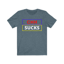 Load image into Gallery viewer, The Media. CNN. Politics. " CNN Sucks." Unisex Jersey Short Sleeve Tee - GRW Designs