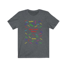 Load image into Gallery viewer, Politics. Media. "New York Times, Sucks." Unisex Jersey Short Sleeve Tee - GRW Designs