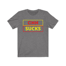 Load image into Gallery viewer, The Press. Politics. Media. "CNN Sucks." Unisex Jersey Short Sleeve Tee - GRW Designs