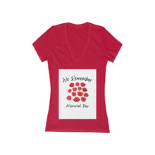 Load image into Gallery viewer, Memorial Day Poppies 4 - Women's Jersey Short Sleeve Deep V-Neck Tee