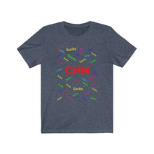 Load image into Gallery viewer, Media. Politics. "CNN Sucks."Unisex Jersey Short Sleeve Tee - GRW Designs