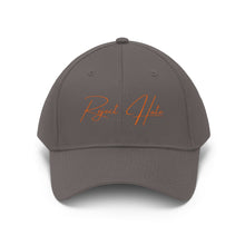 Load image into Gallery viewer, "Reject Hate." Orange. Unisex Twill Hat