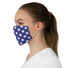 Load image into Gallery viewer, "White Stars on Blue Field." Fabric Face Mask