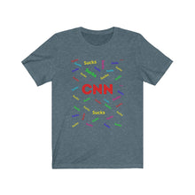 Load image into Gallery viewer, Media. Politics. "CNN Sucks."Unisex Jersey Short Sleeve Tee - GRW Designs