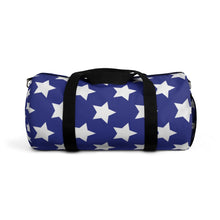 Load image into Gallery viewer, "White Stars, Blue Field. Patriotic." Duffel Bag