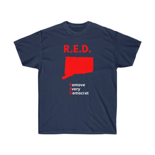 Load image into Gallery viewer, Connecticut - R.E.D. = Remove Every Democrat - Unisex Ultra Cotton Tee