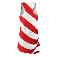 Load image into Gallery viewer, Red Stripes. Team up with a Star Dress. Women's Cut & Sew Racerback Dress
