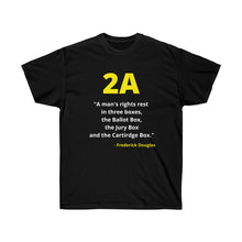 Load image into Gallery viewer, Frederick Douglas Quote: 3 Boxes - Unisex Ultra Cotton Tee