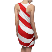 Load image into Gallery viewer, Red Stripes. Team up with a Star Dress. Women's Cut & Sew Racerback Dress