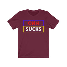 Load image into Gallery viewer, The Media. CNN. Politics. " CNN Sucks." Unisex Jersey Short Sleeve Tee - GRW Designs