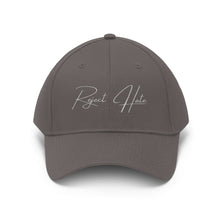 Load image into Gallery viewer, Reject Hate. Silver / Grey Embroidery. Unisex Twill Hat