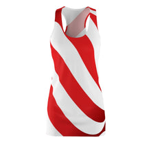 Load image into Gallery viewer, Red Stripes. Team up with a Star Dress. Women's Cut & Sew Racerback Dress