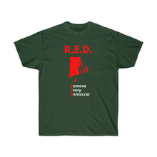 Load image into Gallery viewer, Rhode Island - R.E.D. = Remove Every Democrat - Unisex Ultra Cotton Tee