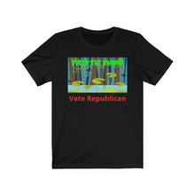 Load image into Gallery viewer, Democrats. Washington D.C.. Congress. "Drain the Swamp. Vote Republican." Unisex Jersey Short Sleeve Tee