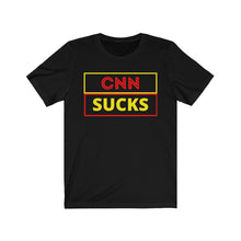 Load image into Gallery viewer, The Press. Politics. Media. "CNN Sucks." Unisex Jersey Short Sleeve Tee - GRW Designs
