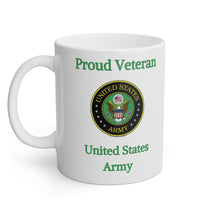 Load image into Gallery viewer, Proud Veteran - U.S. Army - White Mug, 11oz