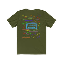 Load image into Gallery viewer, "Democrat Eutopia." Its Crap, just sayin'. Unisex Jersey Short Sleeve Tee