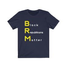 Load image into Gallery viewer, BLM. "Black Republicans Matter." Unisex Jersey Short Sleeve Tee
