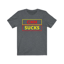 Load image into Gallery viewer, The Press. Politics. Media. "CNN Sucks." Unisex Jersey Short Sleeve Tee - GRW Designs