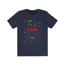 Load image into Gallery viewer, Media. Politics. "CNN Sucks."Unisex Jersey Short Sleeve Tee - GRW Designs