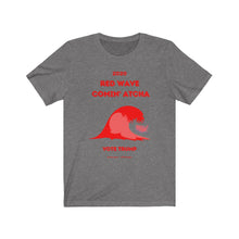 Load image into Gallery viewer, SPECIAL. NAME-SAKE Design 1. GRW = Go Red Wave! Unisex Jersey Short Sleeve Tee