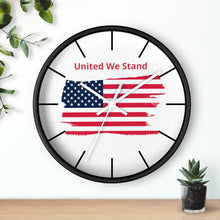 Load image into Gallery viewer, "United We Stand" Tattered Flag Wall clock