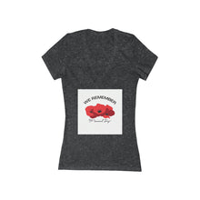 Load image into Gallery viewer, Memorial Day Poppies 3 - Women's Jersey Short Sleeve Deep V-Neck Tee