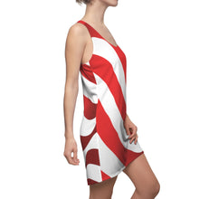 Load image into Gallery viewer, Red Stripes. Team up with a Star Dress. Women's Cut & Sew Racerback Dress