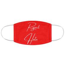 Load image into Gallery viewer, Reject Hate. Red and White. Fabric Face Mask