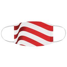 Load image into Gallery viewer, "Red and White Stripes." "Wavey flag look." Fabric Face Mask