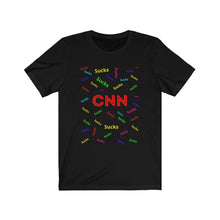Load image into Gallery viewer, Media. Politics. "CNN Sucks."Unisex Jersey Short Sleeve Tee - GRW Designs