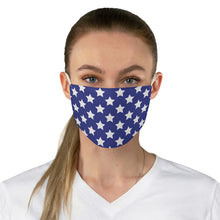 Load image into Gallery viewer, "White Stars on Blue Field." Fabric Face Mask