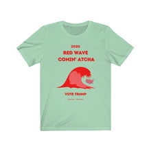 Load image into Gallery viewer, SPECIAL. NAME-SAKE Design 1. GRW = Go Red Wave! Unisex Jersey Short Sleeve Tee
