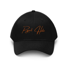 Load image into Gallery viewer, "Reject Hate." Orange. Unisex Twill Hat